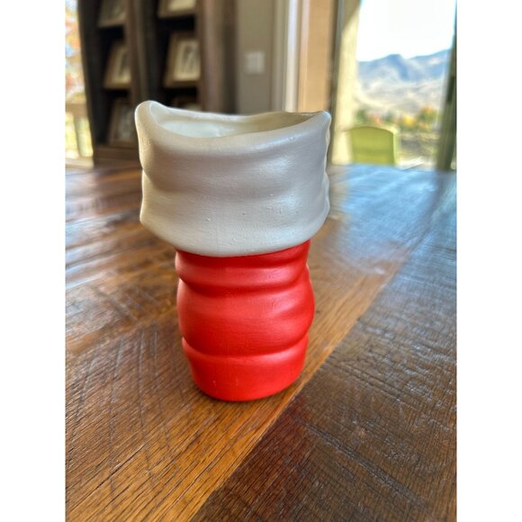 Vintage Ceramic Santa Boot Planter Or Candy Dish - Picture 2 of 11